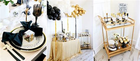 Chic Black White And Gold New Years Eve Wedding Fun365