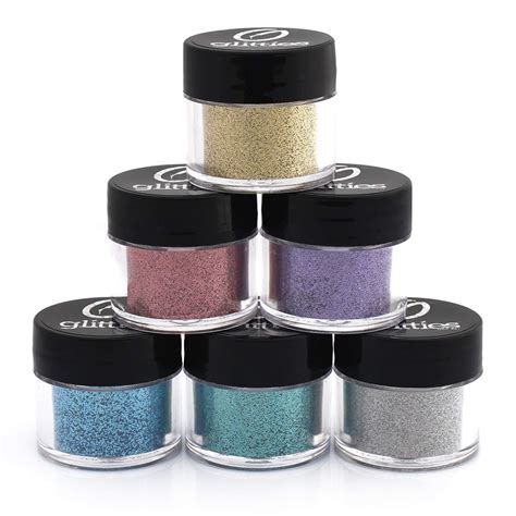 6 Piece Holographic Fine Glitter Set Best Holographic Nail Powders