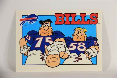 The Flintstones Nfl 1993 Trading Card 58 Buffalo Bills Team Stats