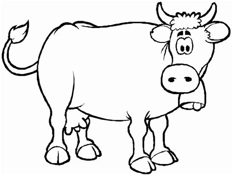 Free Coloring Pages For Kids Coloring Cow Animal Printable