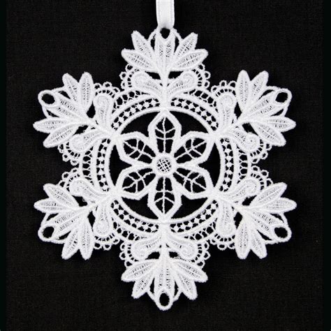Fsl Lace Flat Snowflake Ornament