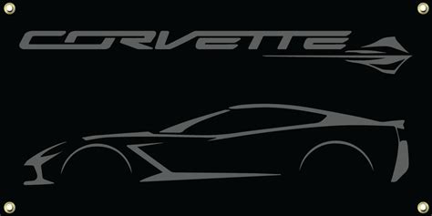 Corvette C7 Silhouette Vinyl Wall Banner Etsy Australia
