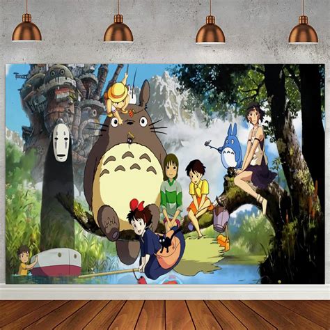 Buy Wukou Studio Ghibli Party Decorations Backdrop Happy Birthday