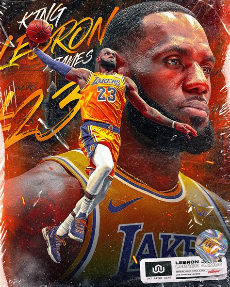 Nba Poster Lebron James Los Angeles Lakers On Behance Lebron James