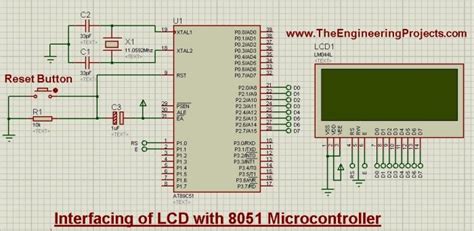 Interfacing Of Lcd With 8051 Microcontroller In Proteus Isis