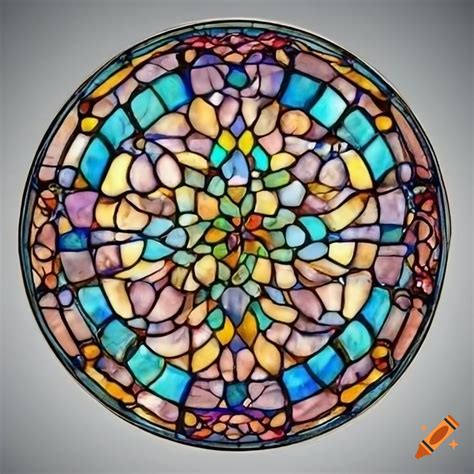 Round Stained Glass Window With Intricate Design On Craiyon