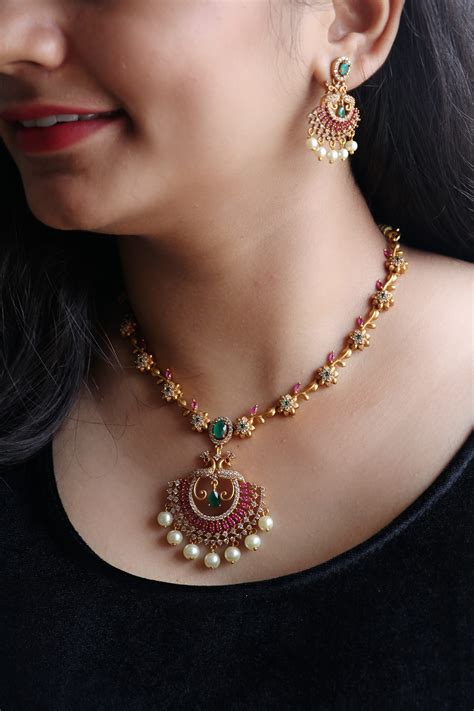 Bcqli yellow gold lobster claw clasp chain jewelry 0.157×0.394inch,necklace bracelet connection buckle. Gorgeous Gold-Tone Stone Necklace With Earrings