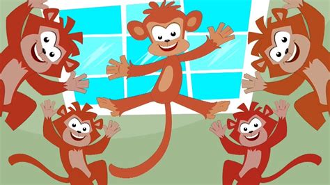 5 Pequeños Monos Cancion Española 5 Little Monkey Kids Rhymes