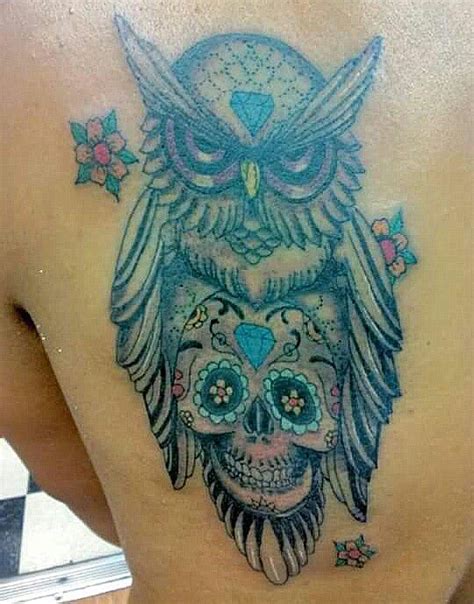 Owl Sugar Skull Tattoo Sugar Skull Tattoos Tattoos Skull Tattoo