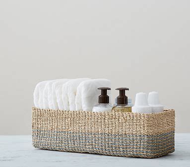 Offer will be received during your birthday month. Blue Abaca Changing Table Organizer | Pottery Barn Kids