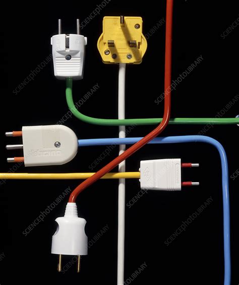 Electrical Plugs From Various European Countries Stock Image T194