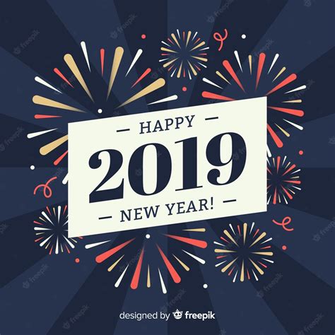 Free Vector New Year 2019 Background