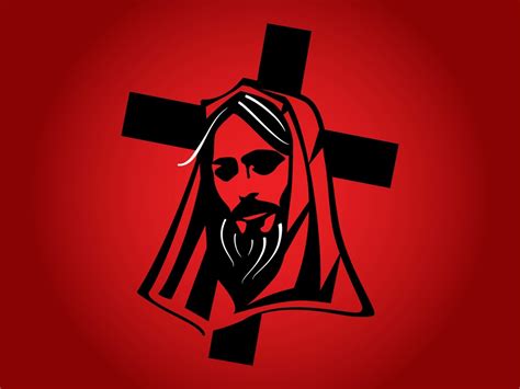 Jesus With Cross Vector Vector Art And Graphics