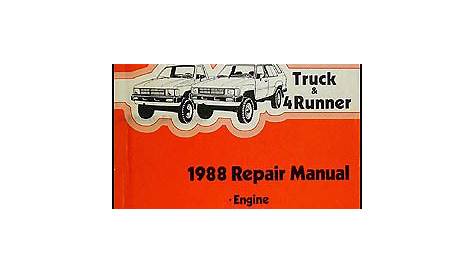 1988 Toyota Pickup Truck/4Runner Repair Manual Original