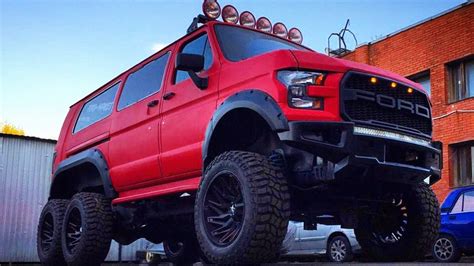 This 6x6 Beast Is A Modified E Series Van Called The Raptor Bus