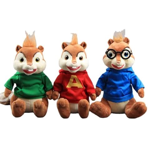 Buy BANDQ Cute Sitting Chipmunks Alvin Simon Theodore Plush Toy