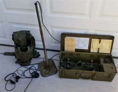 Vintage 1950s Us Army Mine Detector Anprs 3 D Mine Detector Set