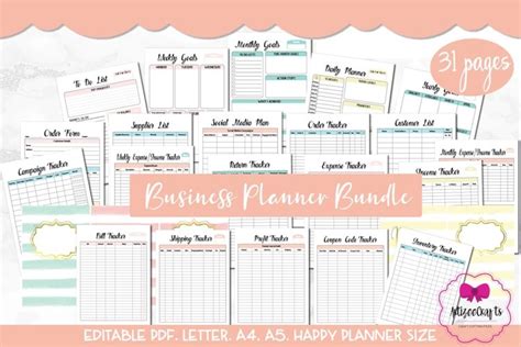 Business Planner, Printable business planner,Crafter Planner