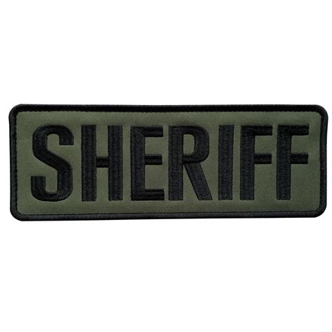 Uuken 85x3 Inches Large Embroidered Sheriff Patch Embroidery Fabric 3