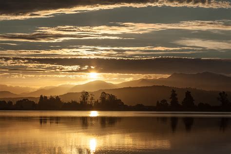 New Zealand Landscape Sunset Sun Rays Wallpapers Hd