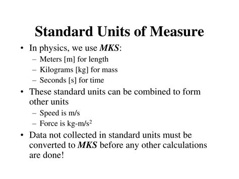 Ppt Standard Units Of Measure Powerpoint Presentation Free Download