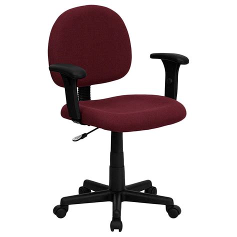Height adjustable arms move up and down to support your neck and shoulders. Flash Furniture BT-660-1-BY-GG Mid-Back Burgundy Ergonomic ...