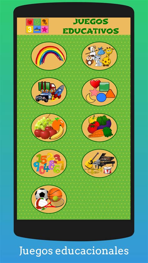 Juegos educativos para niños y niñas, online e interactivos para jugar en linea y gratis, sin necesidad de descargar, para niños de descubre juegos para aprender, repasar contenidos, mejorar competencias digitales y reforzar el aprendizaje desde el colegio y. Juegos educativos de preescolar para niños Español for Android - APK Download