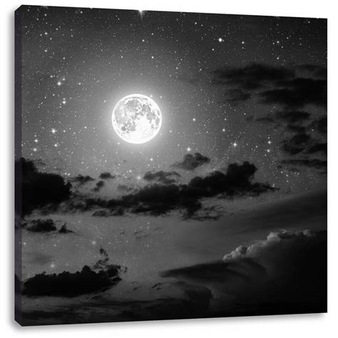 East Urban Home Luminous Moon In The Night Sky Photographic Print On