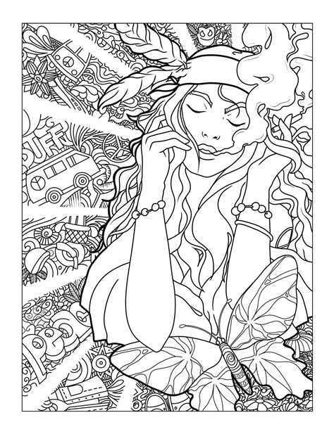 Trippy Coloring Pages For Adults Printable