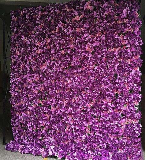 Violet Wedding Flower Wall Floral Wall For Romantic Etsy Flower
