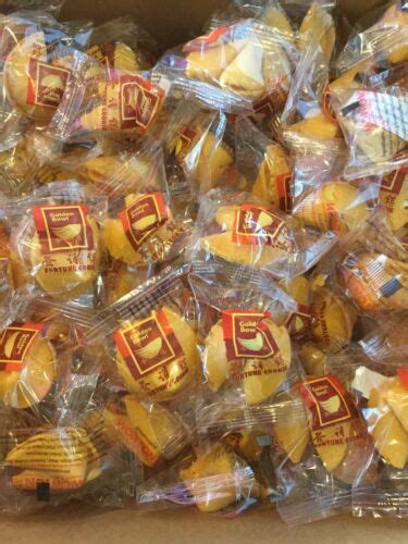 200 Pcs Golden Bowl Fortune Cookies Individually Wrapped Free Shipping