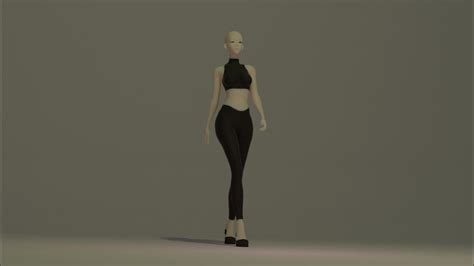 28 seconds of a woman walking blender animation test youtube