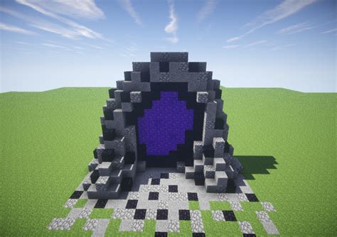 Below is a simple if you want to link several portals, you can take advantage of the nether's 1:8 scale and make a huge map. The Rock Portal Custom Nether Portal Minecraft Project