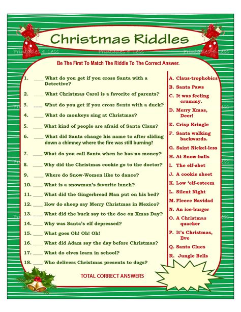 How is the christmas alphabet different from the ordinary alphabet? Christmas Riddle Game DIY Holiday Party Game Printable | Etsy