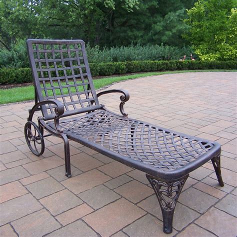 Oakland Living Elite Cast Aluminum Chaise Lounge