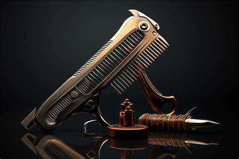 Premium Ai Image Hair Clipper Scissors And Comb Ace