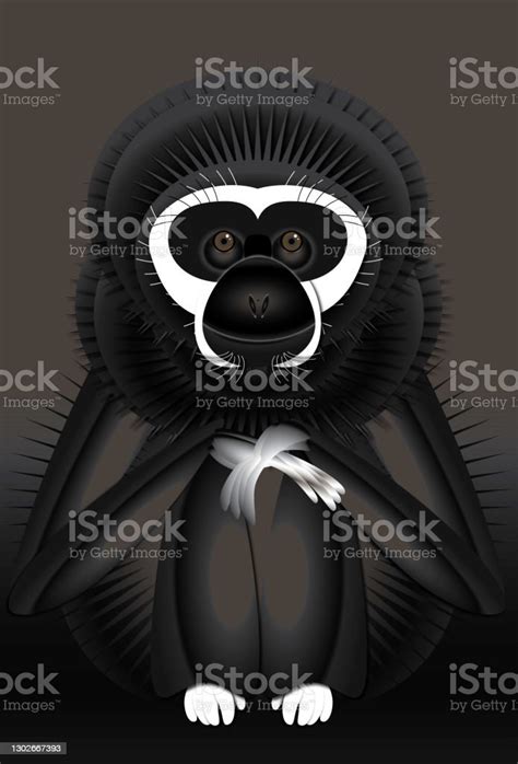 Gibbon Monkey Character Illustration Stock Illustration Download
