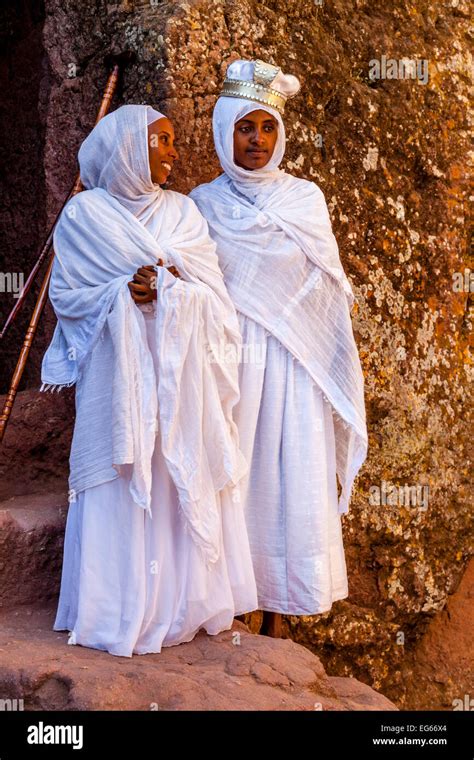 Ethiopian Wedding A Bride And Her Maid Of Honor At Biete Maryam Church
