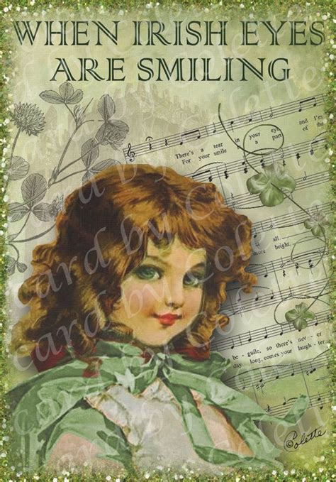 Irish Eyes Are Smiling Digital Collage Greeting By Victorian1920 500