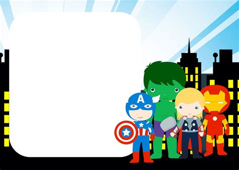 Avengers Chibi Style Free Printable Invitations Oh My Fiesta For