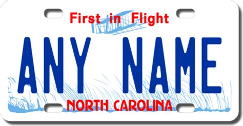 Personalized North Carolina License Plate for Bicycles, Kid's Bikes