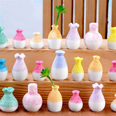 Farfi Miniature Vase Multi Use Handmade Resin Flower Mini Vase For
