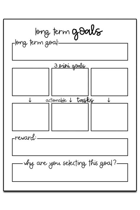 Printable Goal Sheets