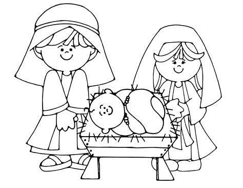 Nativity Scene Line Drawing At Getdrawings Free Download