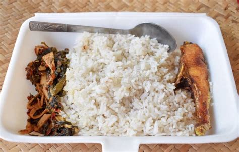 Myanmar Or Burmese Traditional Street Food Called Coconut Rice Recipe