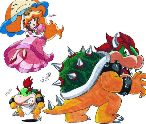 Peach And Bowsers By Mikees On Deviantart