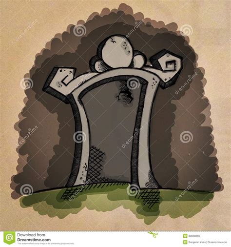Blank Cartoon Tombstone Royalty Free Stock Image - Image: 30030856
