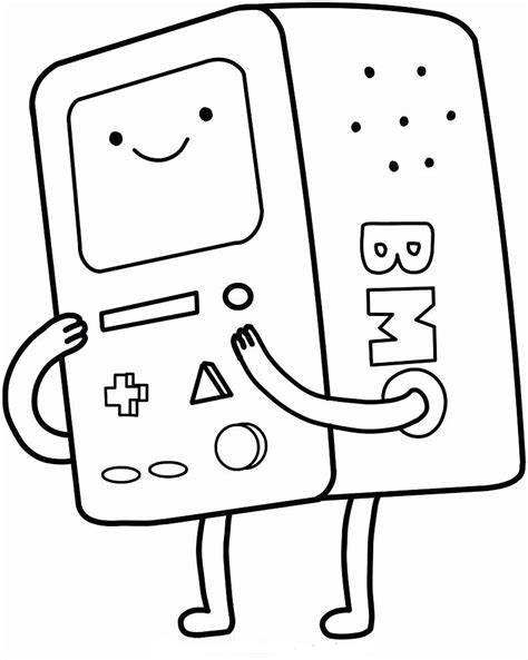 Bmo Adventure Time Chibi Coloring Pages Coloring Pages