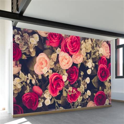 Vintage Bouquet In 2020 Flower Mural Wall Murals Floral Wall