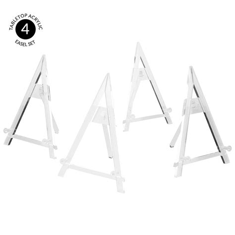 Acrylic Easel Tabletop Stands Set Of 4